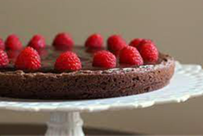 Kim Freeman flourless chocolate cake with raspberry ganache
