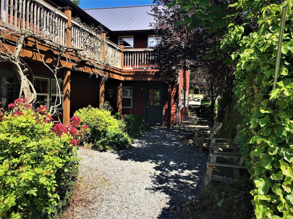 Resource Center building and courtyard