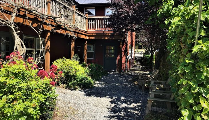 Resource Center building and courtyard
