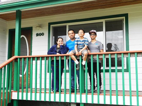 family buys affordable home