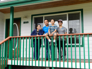 family at scattered site residence